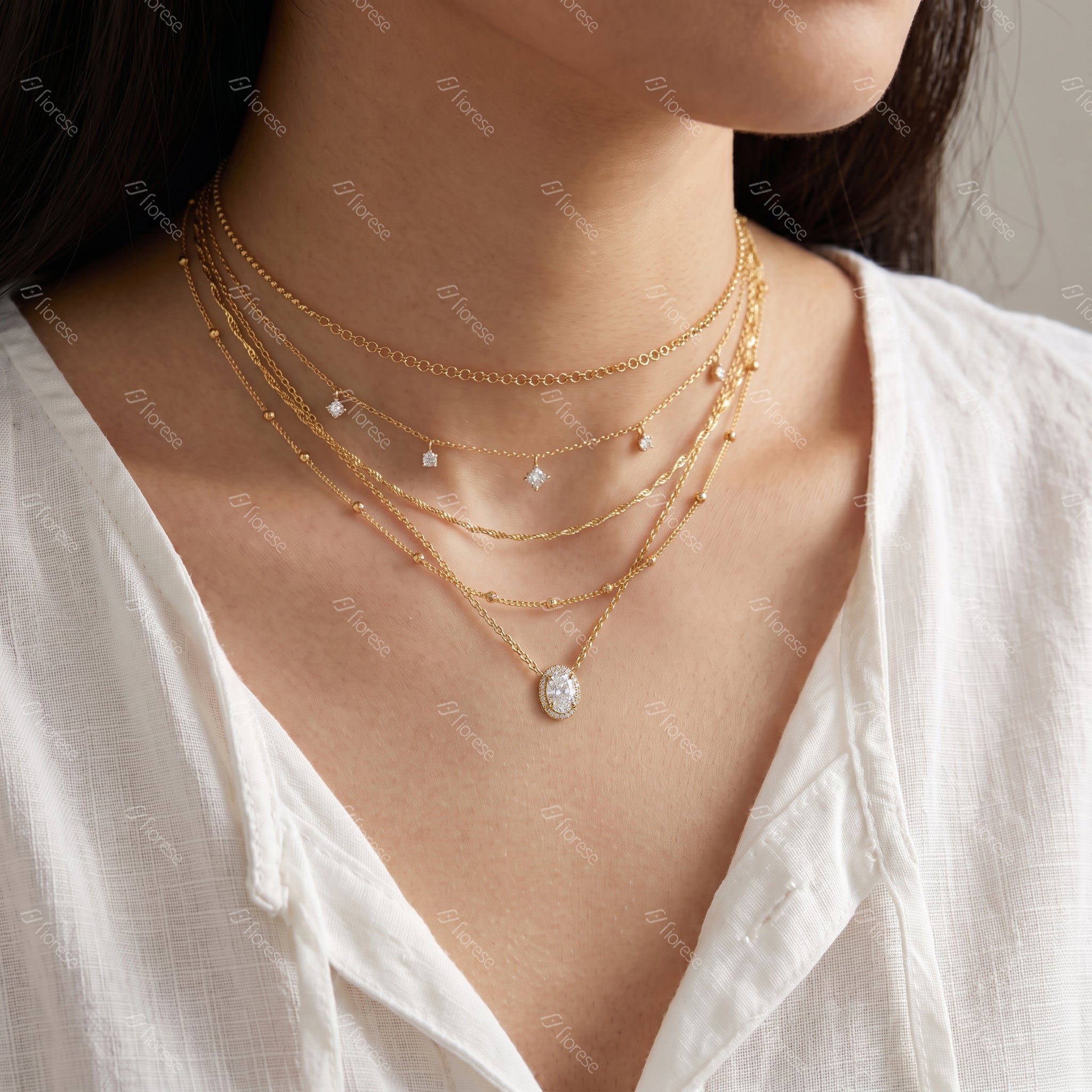 Oval Halo Pendant - MMR