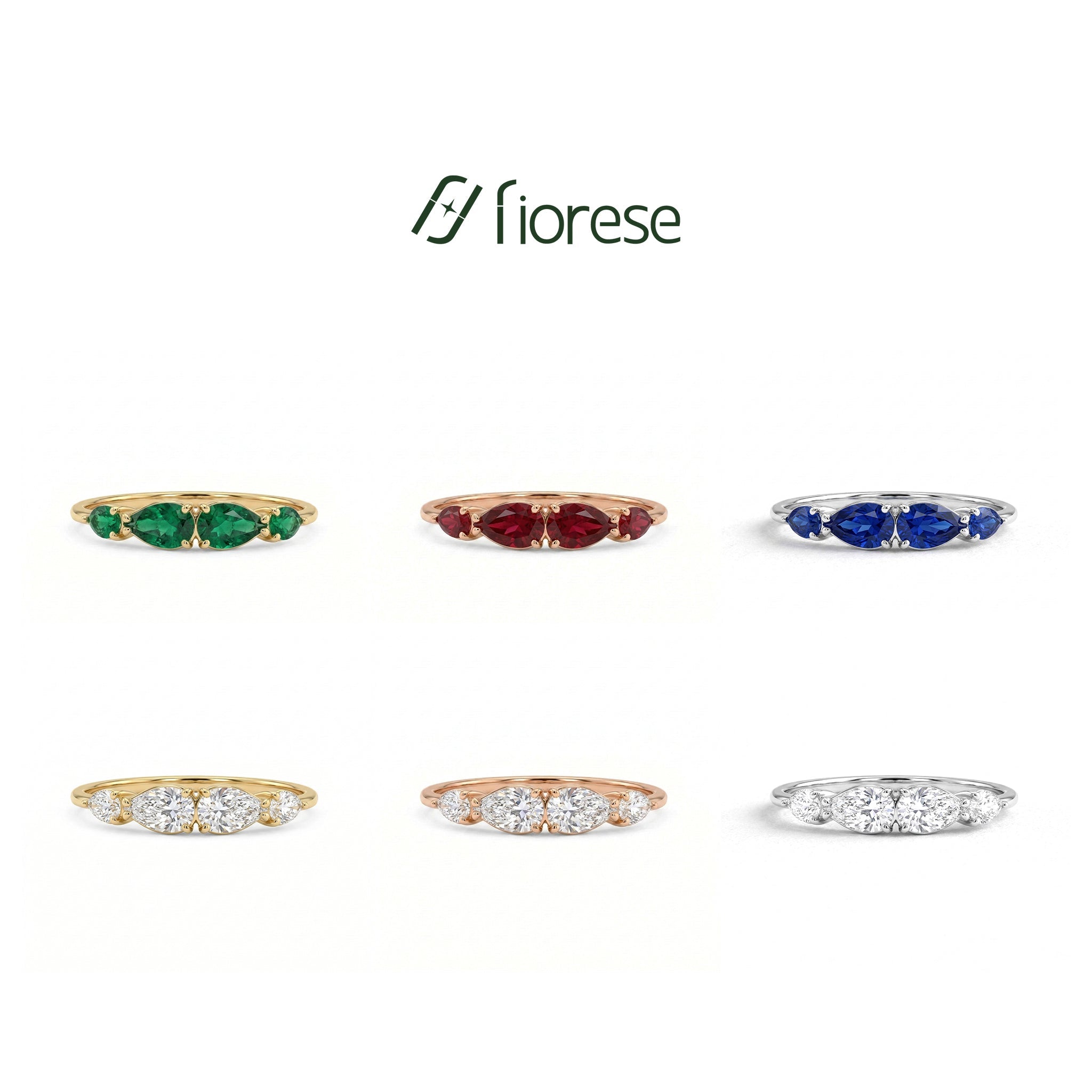 Pear Shape Counterpart Stone Ring - MMR