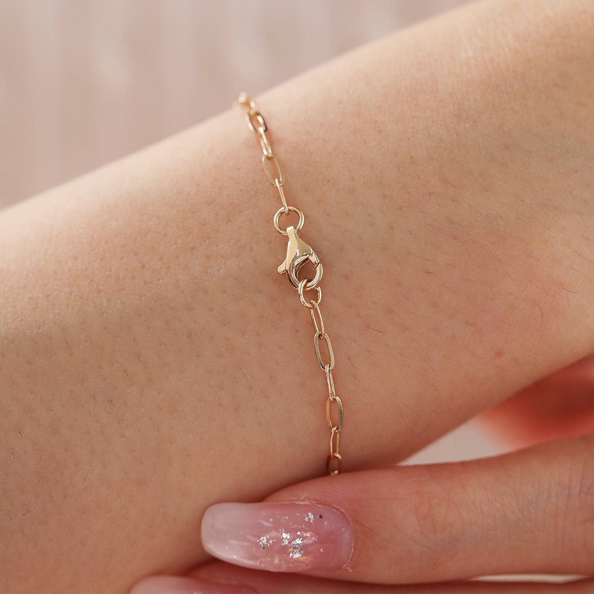 Pear - Shaped Lab Diamond 9 - Stone Adjustable Chain Bracelet - MMR