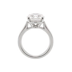 Platinum 2.63CT Old European Cut Lab Diamond Cathedral Design Round Prong Ring - MMR