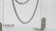 14K White Gold Round Brilliant Cut Lab Diamond Four Prong Basket Tennis Chain Necklace