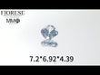 Fiorese Jewelry 2.0 Carat(7.2*6.92*4.39) Sapphire Cushion Lab Diamond  S202302