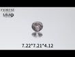 Fiorese Jewelry 1.54 Carat(7.22*7.21*4.12) Old European Cut Lab Diamond  MMR202311125（E-125）