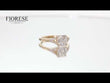 14K Yellow Gold Cushion Brilliant Cut Diamond Split Setting Side-stone Ring (Ring Setting Only)