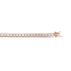 Princess Cut Lab Diamond Tennis Bracelet in Prong Setting - MMR