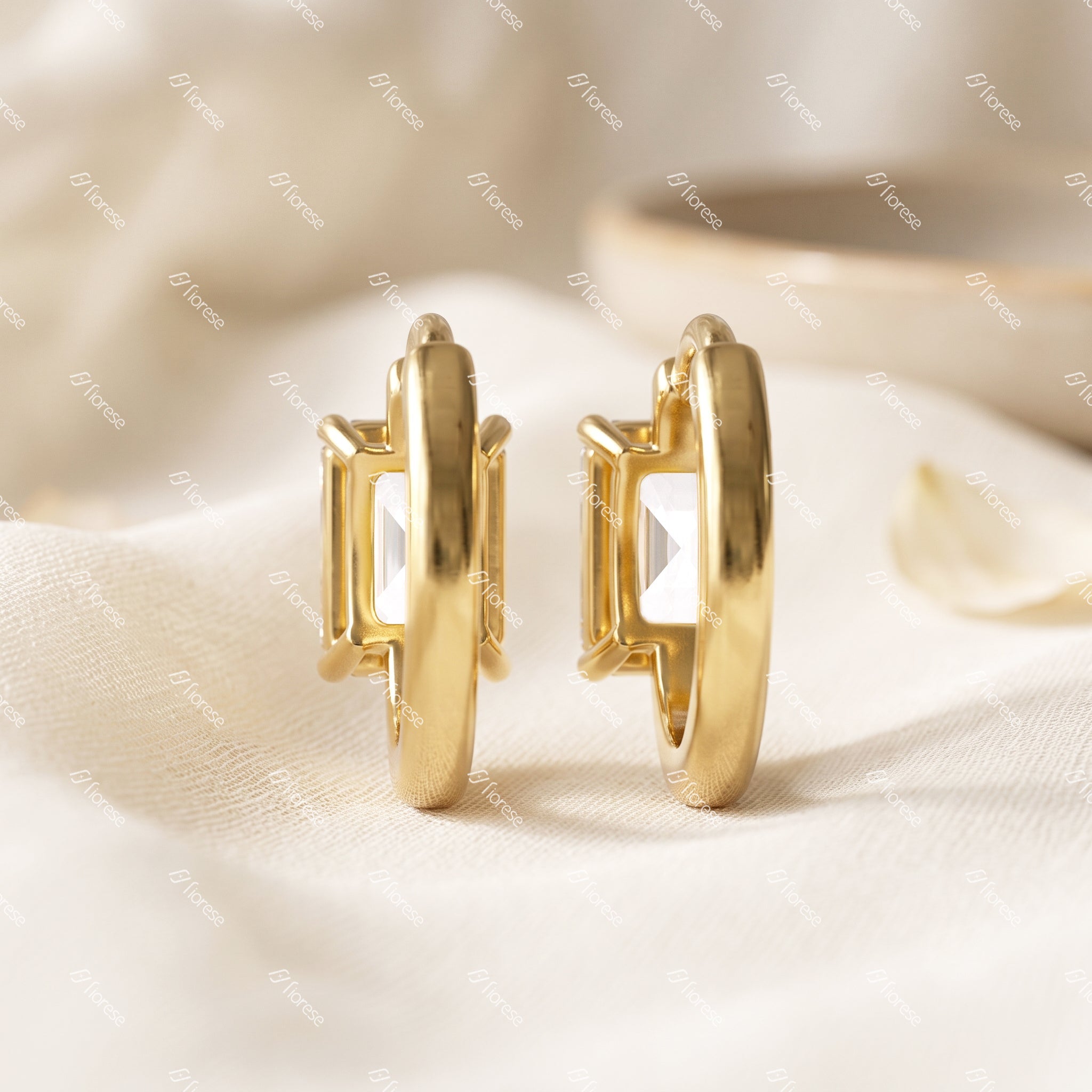 Radiant Cut Hoop Earrings - MMR