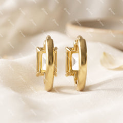 Radiant Cut Hoop Earrings - MMR