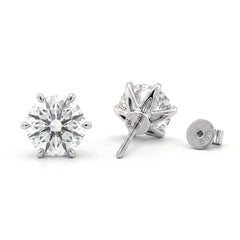 Round Brilliant Six - Prong Crown Setting Studs - MMR