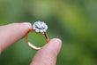 Round Cut Lab Grown Diamond Halo Engagement Ring