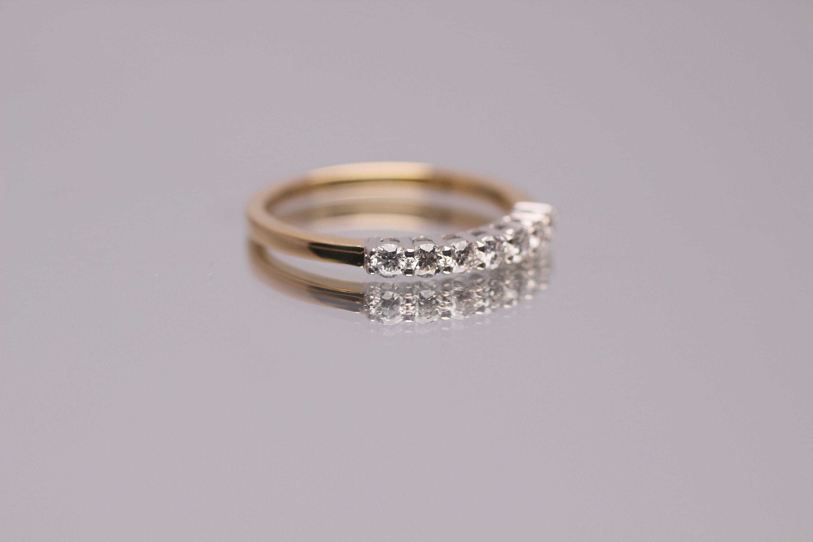 Round Cut Lab Grown Diamond Prong Setting Wedding Ring