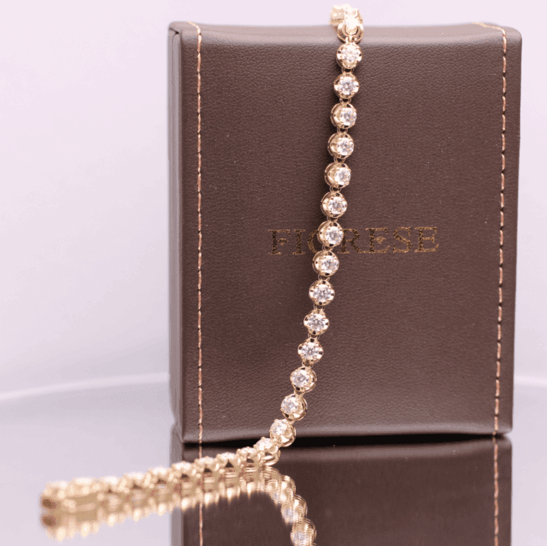 Round Lab Diamond Crown - Set Tennis Bracelet - MMR