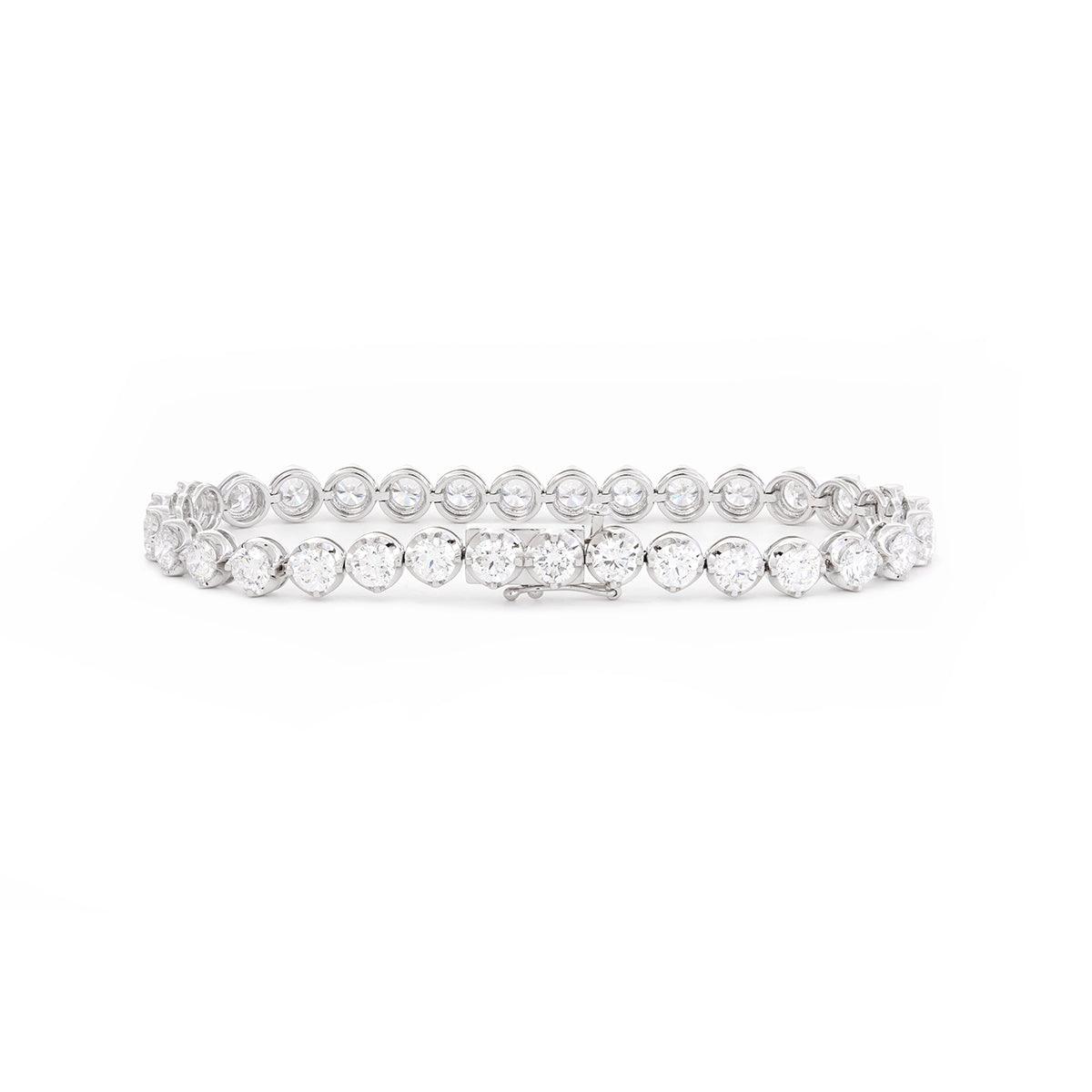 Round Lab Diamond Crown - Set Tennis Bracelet - MMR