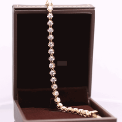 Round Lab Diamond Crown - Set Tennis Bracelet - MMR