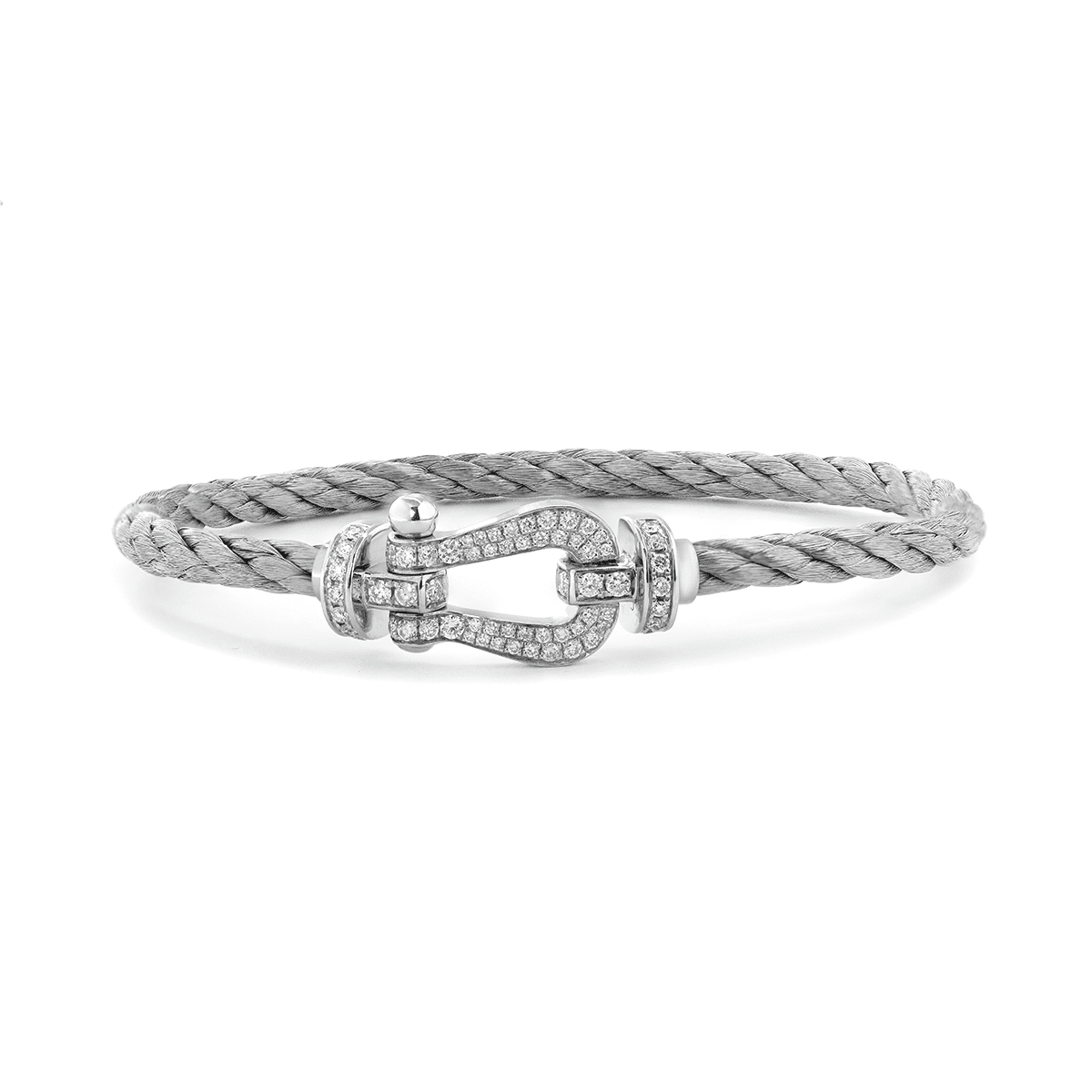 Round Lab Diamond Pave Force Rope Chain Bracelet - MMR