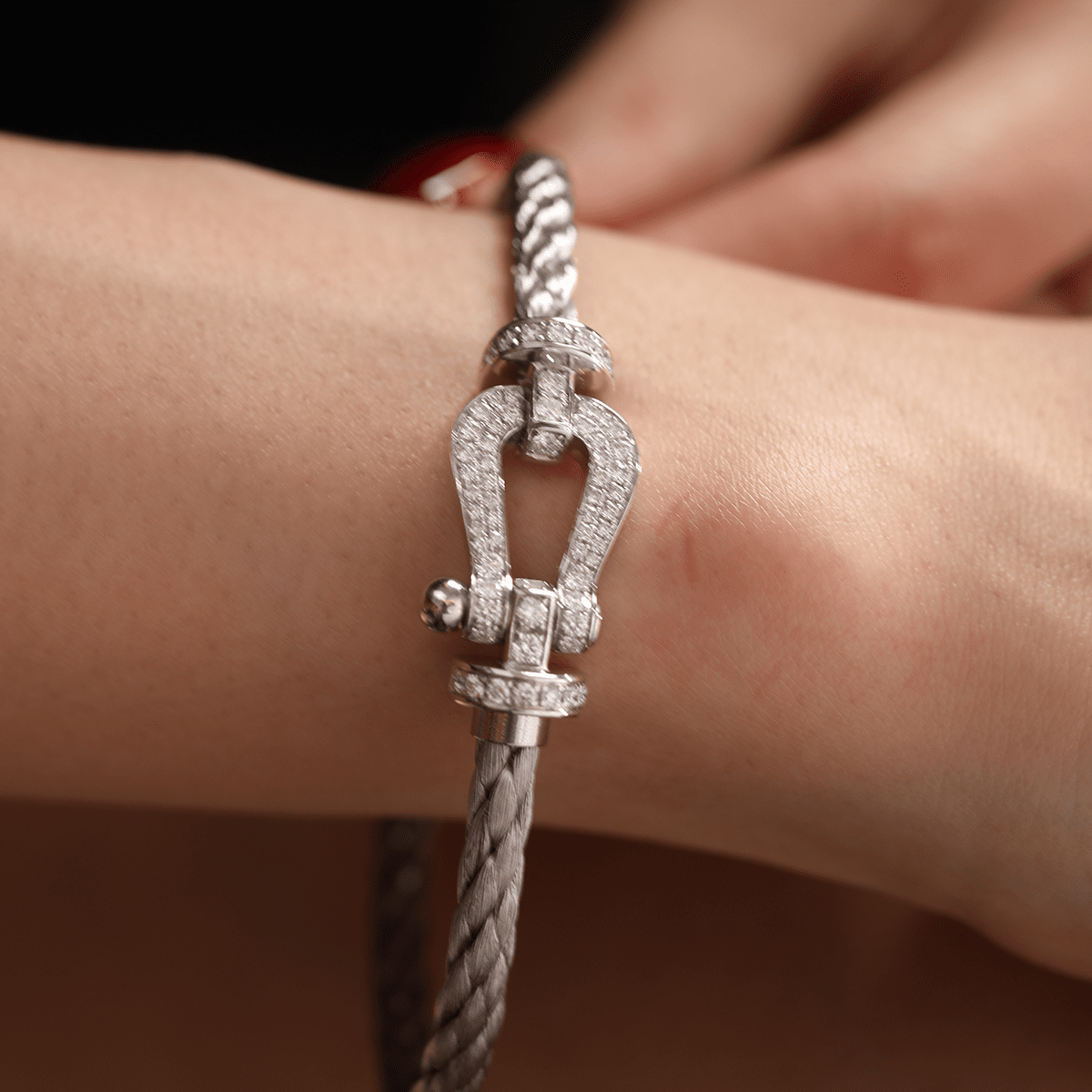 Round Lab Diamond Pave Force Rope Chain Bracelet - MMR