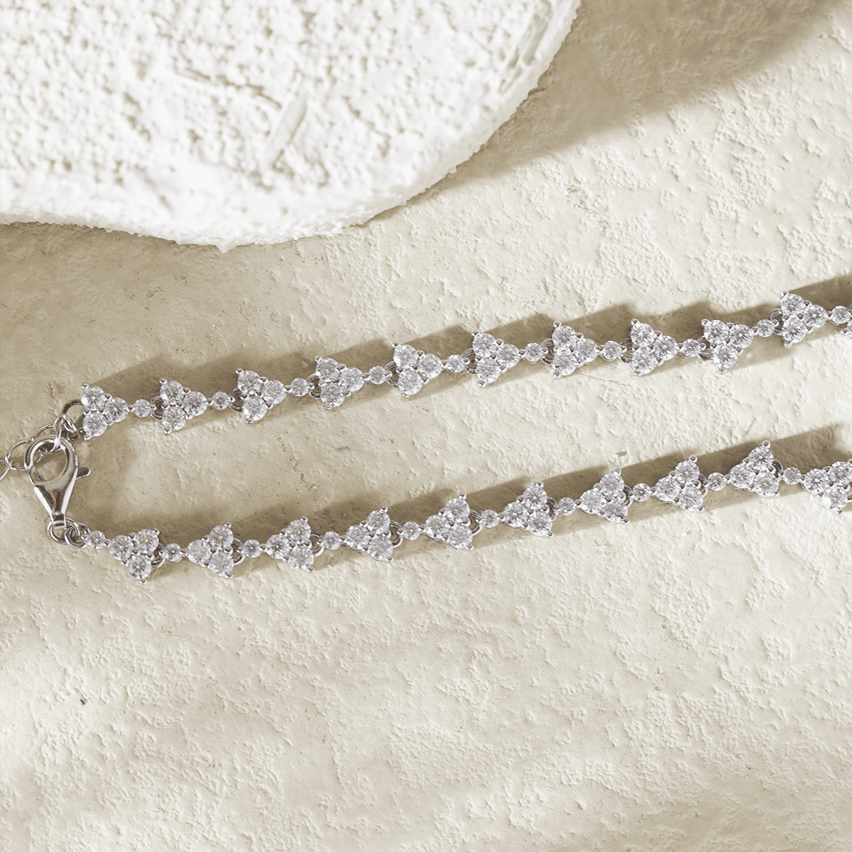 Round Lab Diamond Prong Basket Cluster Bracelet - MMR