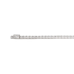 Round Lab Diamond Tennis Bracelet with U - Shaped Pavé Channel - Back Setting - MMR