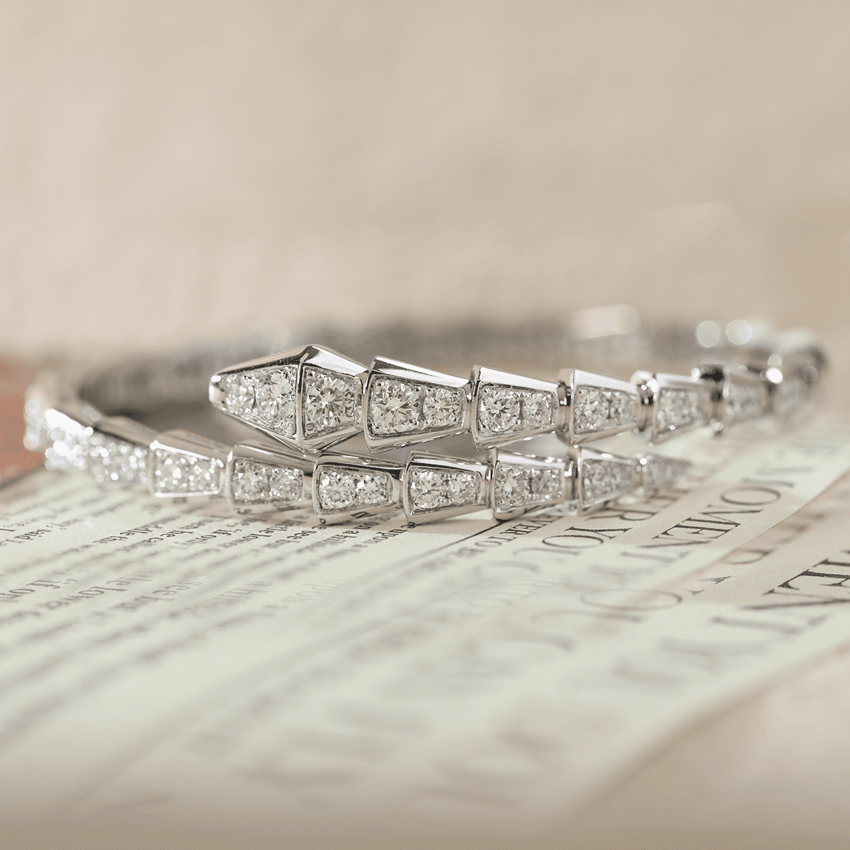 Round Lab Diamond Viper - Inspired Bangle Bracelet - MMR