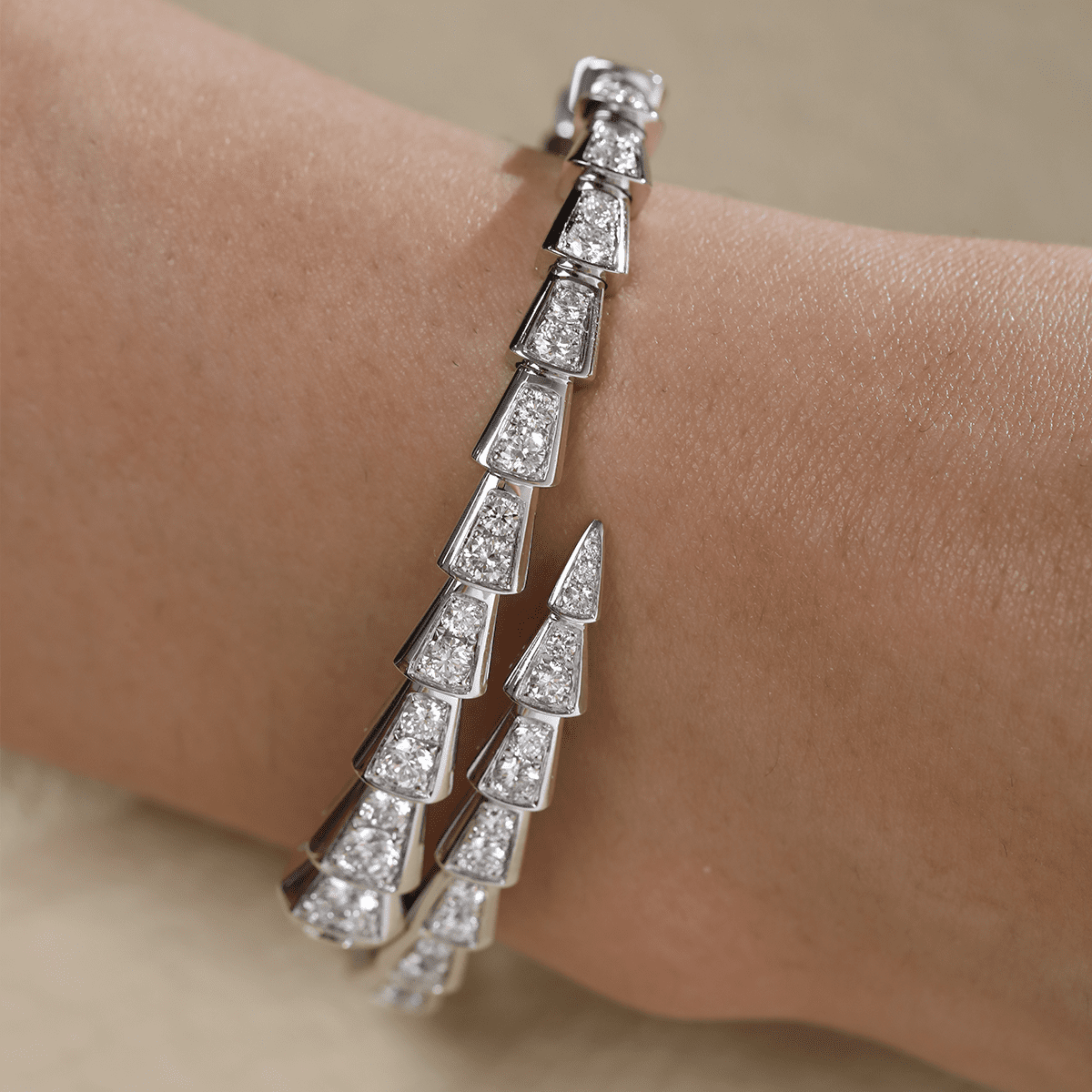 Round Lab Diamond Viper - Inspired Bangle Bracelet - MMR