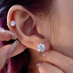 Round Old European Cut Lab Diamond Bezel Set with openwork design - MMR