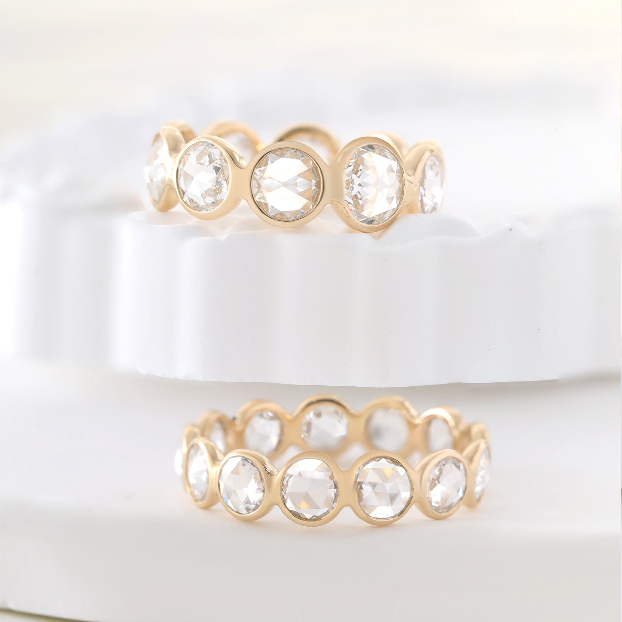 Round Rose-cut Lab Diamond Eternity Band (Partial Payment) - MMR