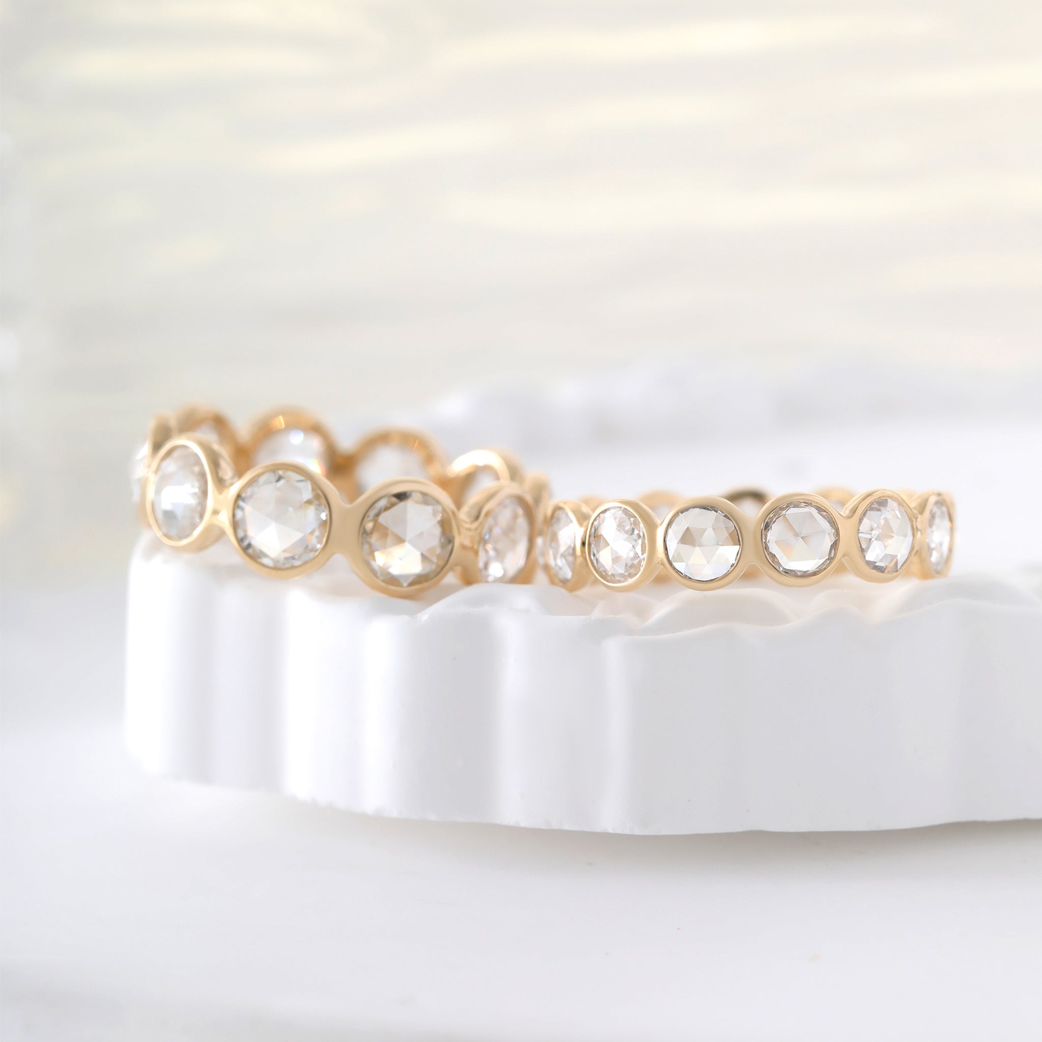 Round Rose-cut Lab Diamond Eternity Band (Partial Payment) - MMR