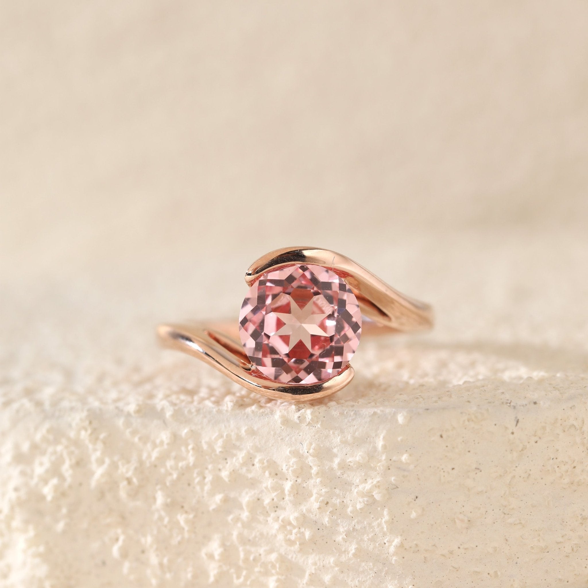 Round Shaped Stone Bypass Ring - MMR