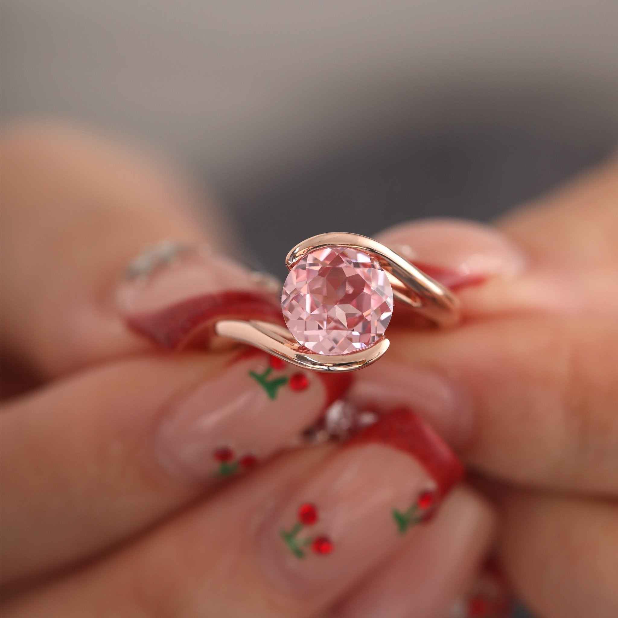 Round Shaped Stone Bypass Ring - MMR