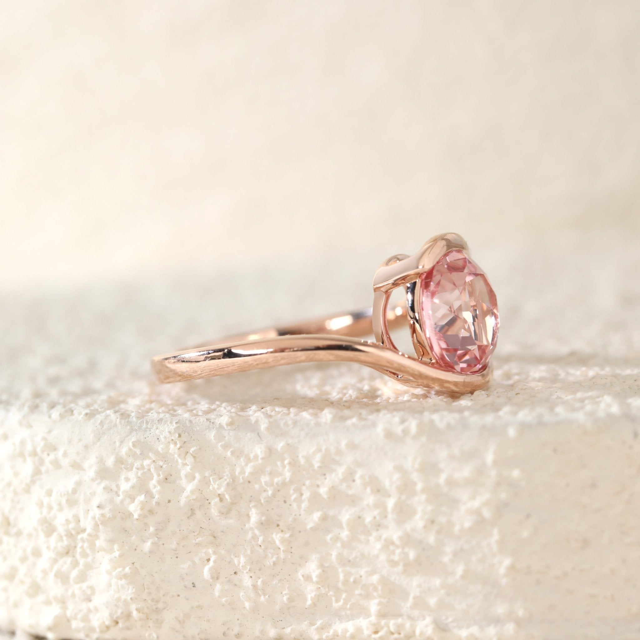 Round Shaped Stone Bypass Ring - MMR