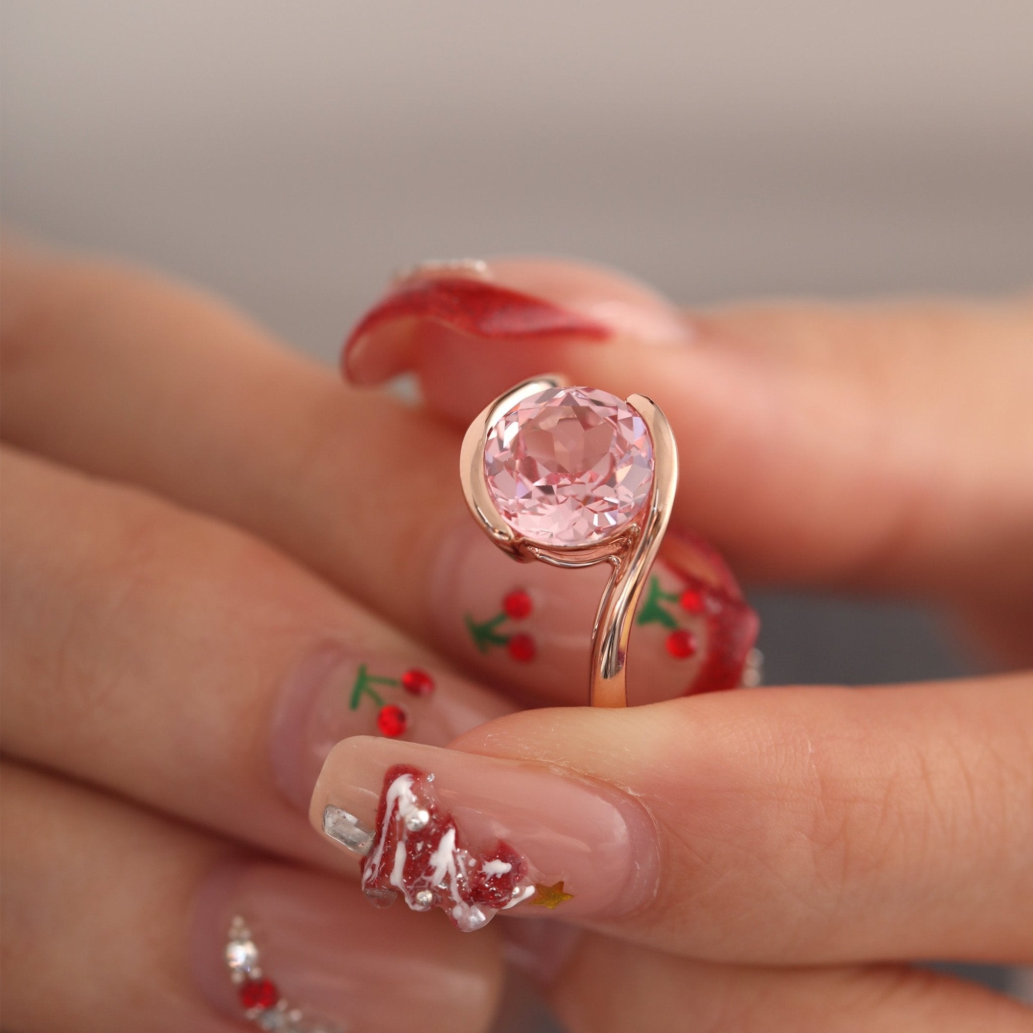 Round Shaped Stone Bypass Ring - MMR