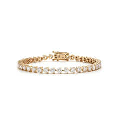 Special Offer 14K Yellow Gold 2.8mm Brilliant Cut Lab Diamond Tennis Bracelet (5.75") - MMR