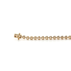 Special Offer 14K Yellow Gold 2.8mm Brilliant Cut Lab Diamond Tennis Bracelet (5.75") - MMR