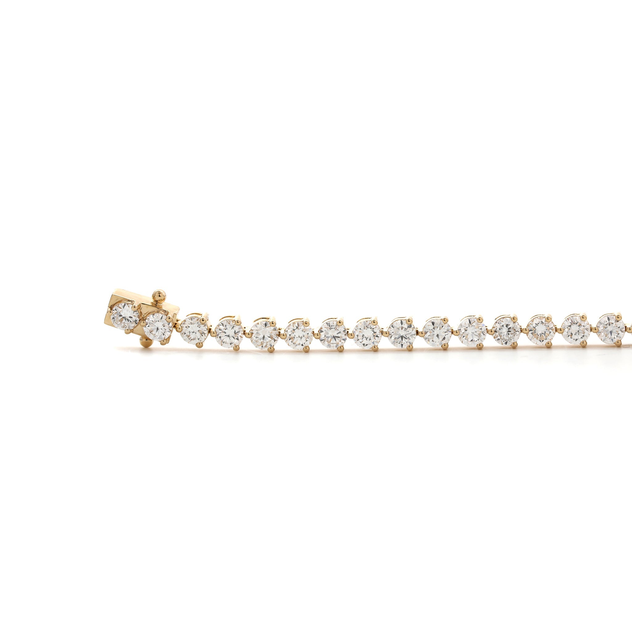 Special Offer 14K Yellow Gold 2.8mm Brilliant Cut Lab Diamond Tennis Bracelet (5.75") - MMR