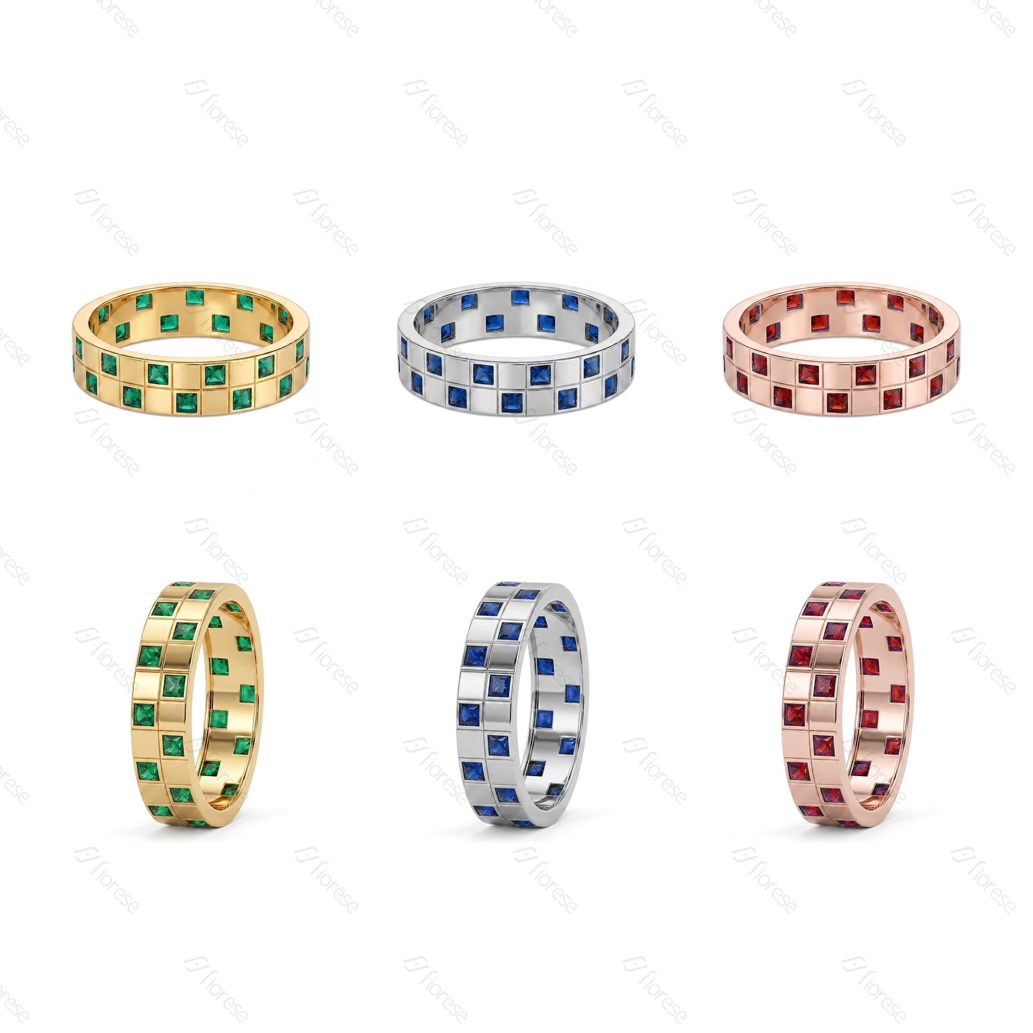 Stellar Grid Princess Gemstone Ring - MMR
