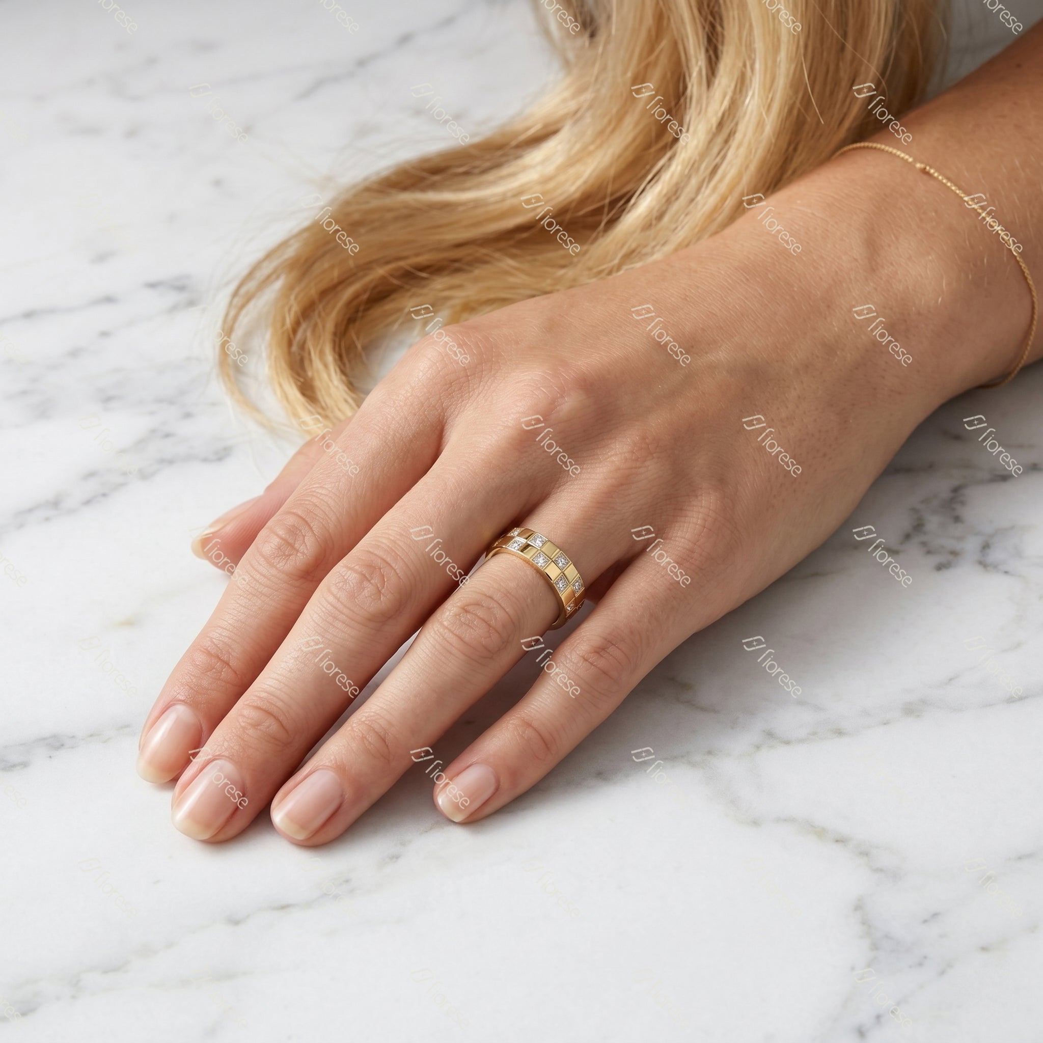 Stellar Grid Princess Gemstone Ring - MMR