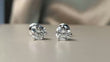 4 Prongs Martini Lab Grown Round Diamond Stud Earrings